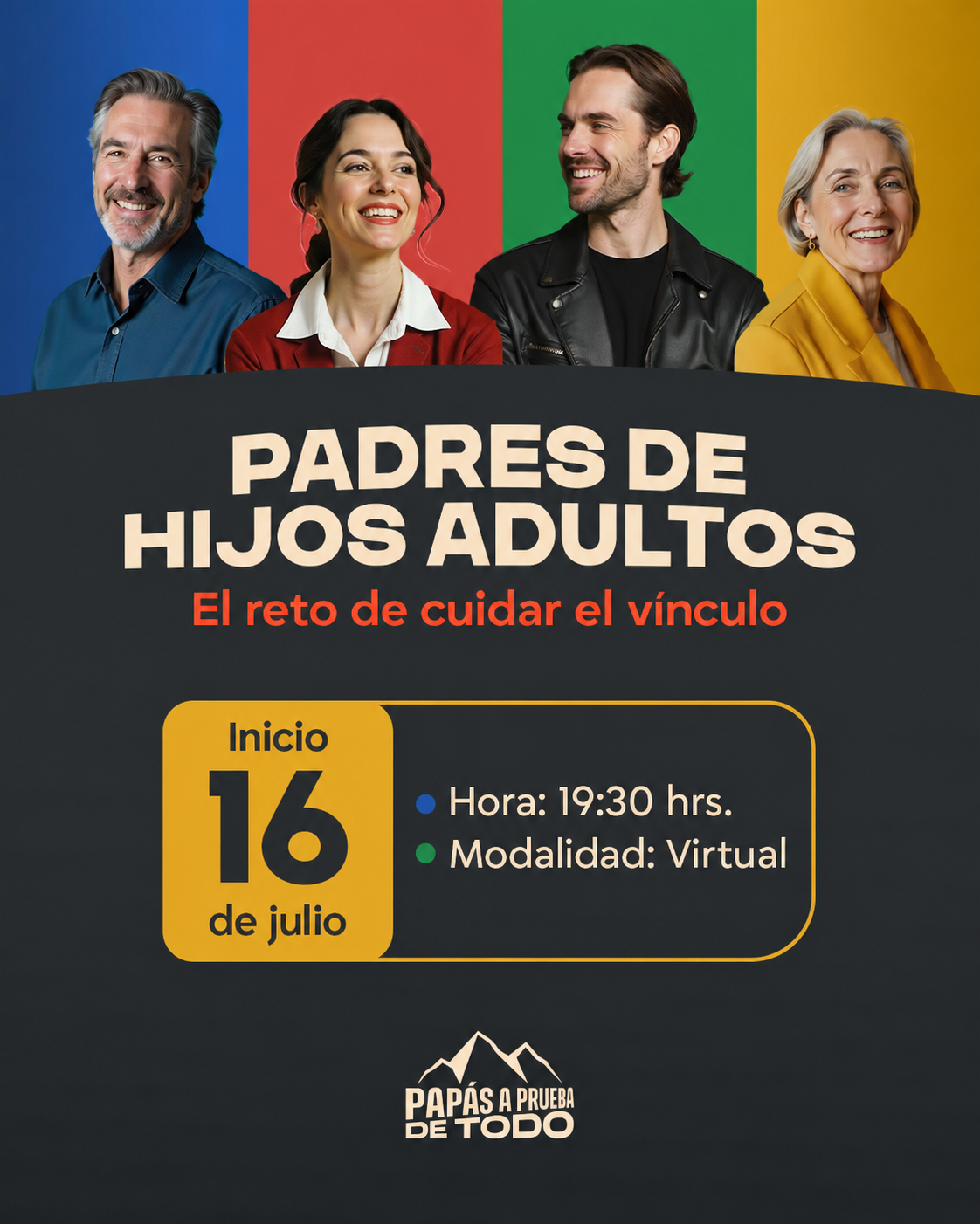 Taller Hijos adultos, el reto de cuidar el vínculo